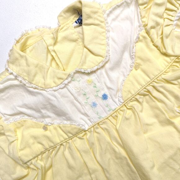 Vintage Cradle Togs Outfit Baby Girls Size 0-6m Yellow Swing Top Diaper - Picture 2 of 6